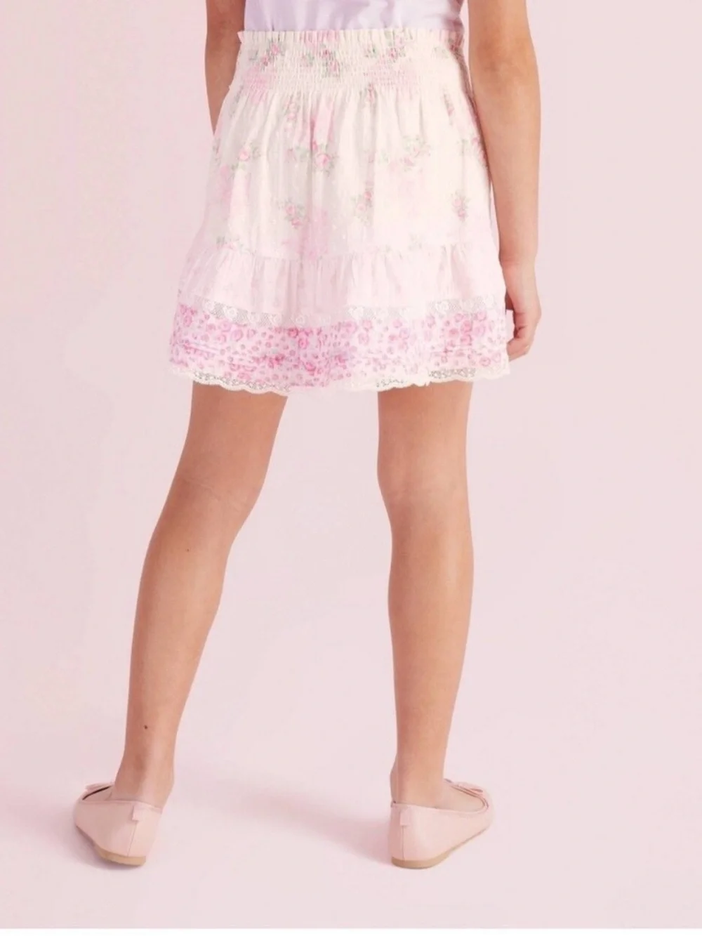 NWT LoveShackFancy x Target Clara Budding Florals Tiered Mini Skirt  Sz- 14
